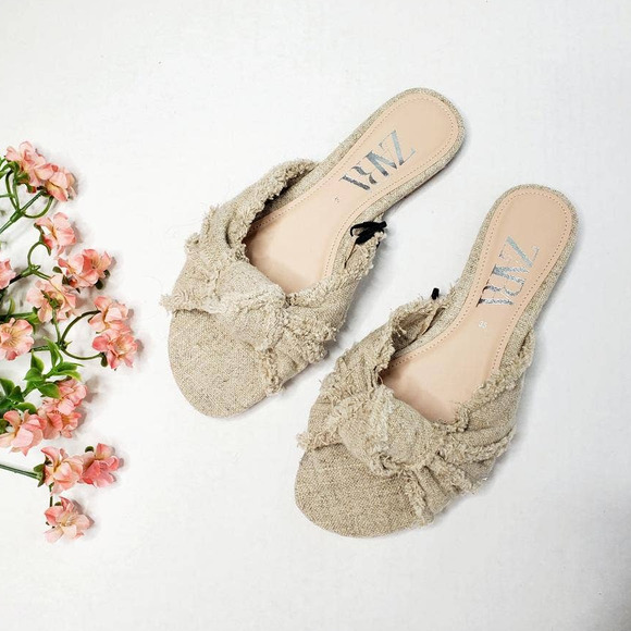 ZARA Knot Fringed Sandals NWT